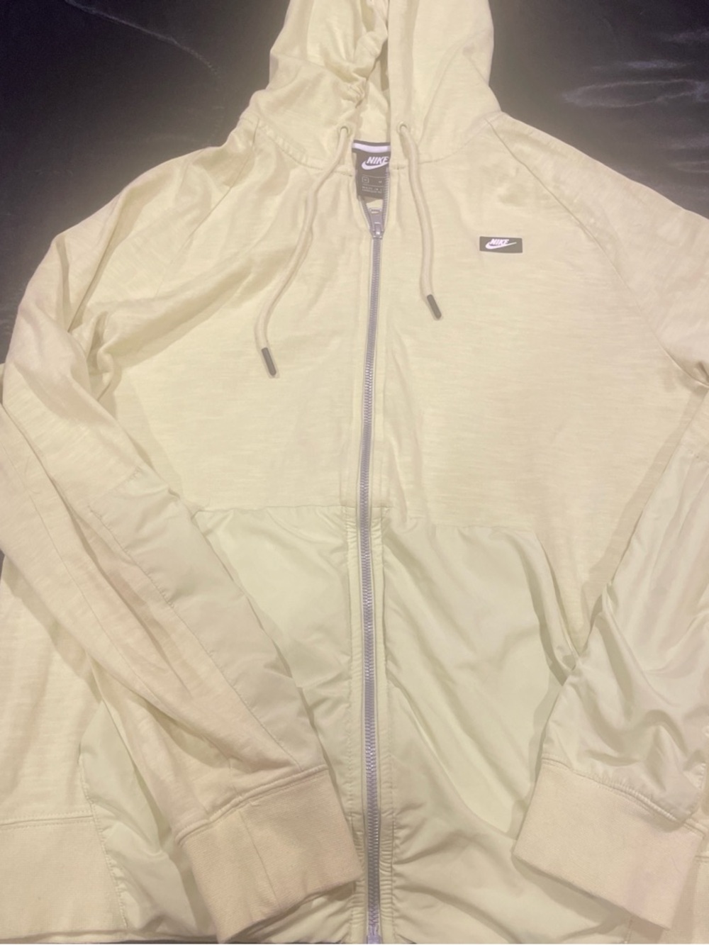 Nike Men's Yellow Full-Zip Hoodie Jacket with Hood